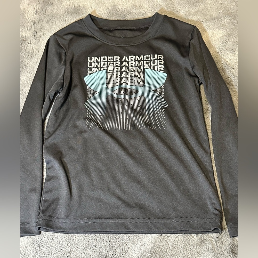 Black and turquoise under armor shirt - boys size 5